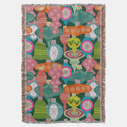 Ornament Jumble Throw Blanket Decke (Vorderseite Vertikal)