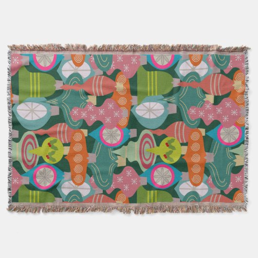 Ornament Jumble Throw Blanket Decke (Vorderseite)