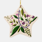 Ornament - Keramik - Toskanischer Weihnachtsstern (Vorne)