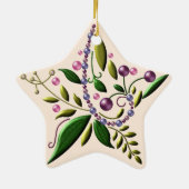 Ornament - Keramik - Toskanischer Weihnachtsstern (Hinten)