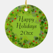 Ornament - Kranz mit der Santa Maus (Hinten)