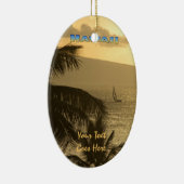 Ornament: Lahaina Sunset #1 (Oval) Keramik Ornament (Rechts)