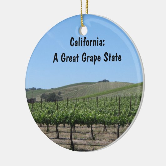 Ornament: Landschaftlich Paso Robles Weingarten Keramikornament (Links)