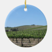 Ornament: Landschaftlich Paso Robles Weingarten Keramikornament (Hinten)