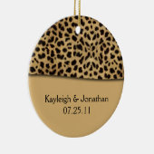 Ornament Leopard Print Wedding Date Keepsake (Rechts)
