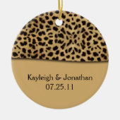Ornament Leopard Print Wedding Date Keepsake (Vorne)