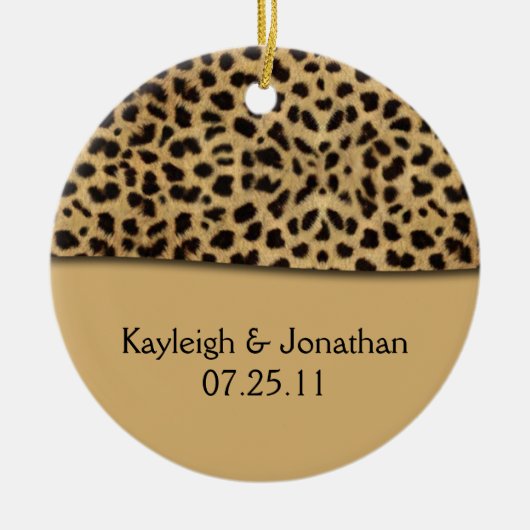 Ornament Leopard Print Wedding Date Keepsake (Vorne)