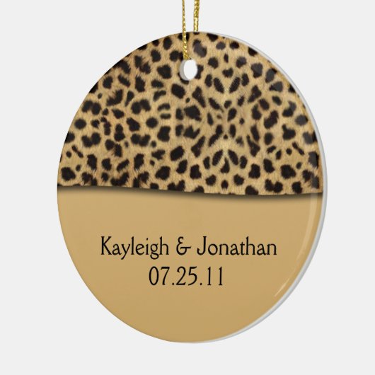 Ornament Leopard Print Wedding Date Keepsake (Links)