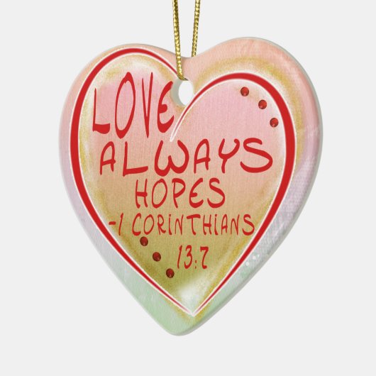 ORNAMENT - LIEBE HOFFT IMMER - BIBEL SEHR (Links)