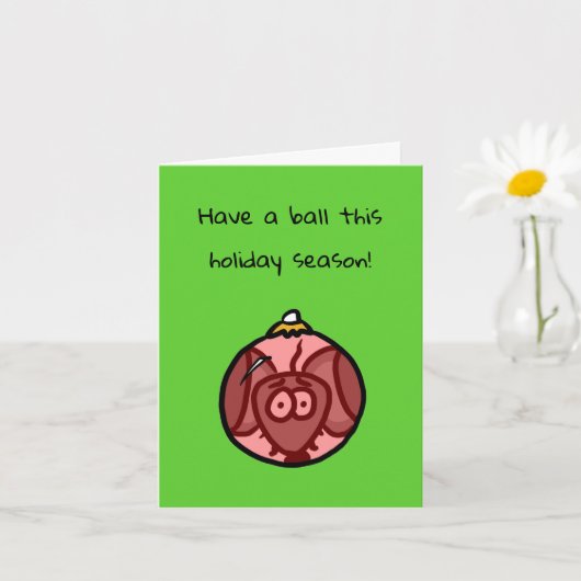 Ornament Maus Weihnachtskarte mit Miki die Maus Karte (Kleine Pflanze)