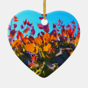 Ornament mit Bild von Herbstlauben