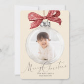 Ornament mit Bow Foto Weihnachten (Vorderseite)