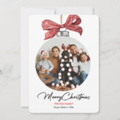 Ornament mit Bow Foto Weihnachten (Vorderseite)