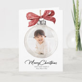 Ornament mit Bow Foto Weihnachten (Vorderseite)