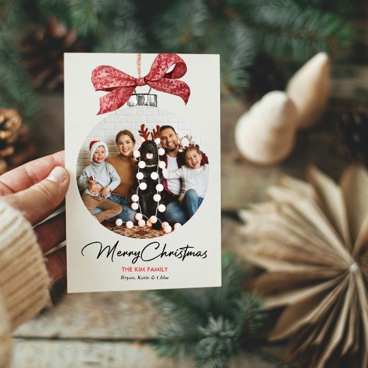 Ornament mit Bow Foto Weihnachten