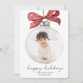 Ornament mit Bow Foto Weihnachten (Vorderseite)