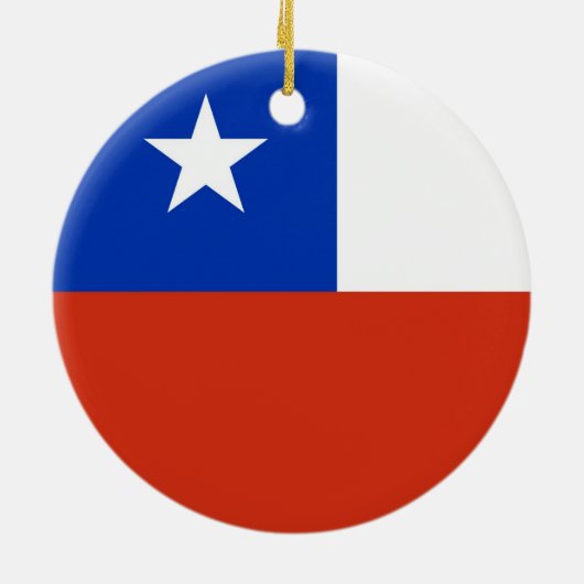 Ornament mit der Flagge des Chilen (Hinten)