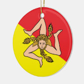 Ornament mit der Flagge Siziliens, Italien (Links)