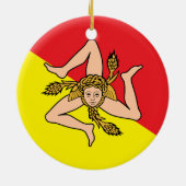 Ornament mit der Flagge Siziliens, Italien (Hinten)