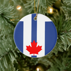 Ornament mit der Flagge Torontos, Kanada