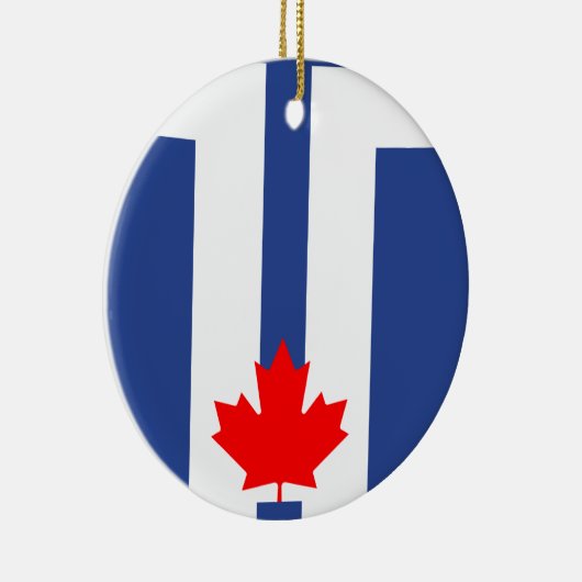Ornament mit der Flagge Torontos, Kanada (Rechts)