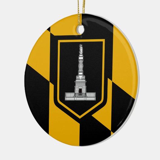 Ornament mit der Flagge von Baltimore, Maryland, U (Links)