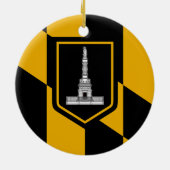 Ornament mit der Flagge von Baltimore, Maryland, U (Hinten)