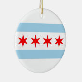 Ornament mit der Flagge von Chicago, Illinois (Rechts)