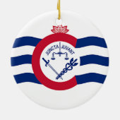 Ornament mit der Flagge von Cincinnati, Ohio, USA (Hinten)
