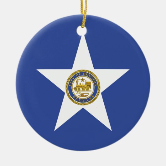 Ornament mit der Flagge von Houston, USA (Vorne)