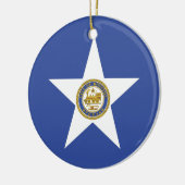 Ornament mit der Flagge von Houston, USA (Links)