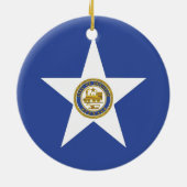 Ornament mit der Flagge von Houston, USA (Hinten)