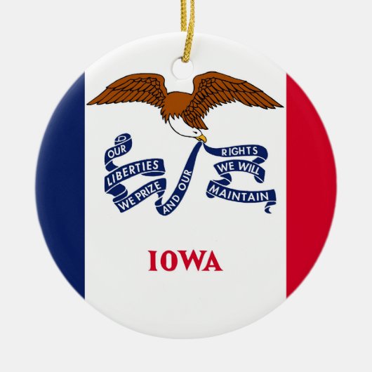 Ornament mit der Flagge von Iowa (Vorne)