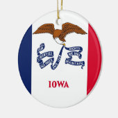 Ornament mit der Flagge von Iowa (Links)