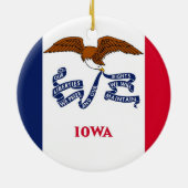 Ornament mit der Flagge von Iowa (Hinten)