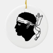 Ornament mit der Flagge von Korsika, Frankreich (Hinten)