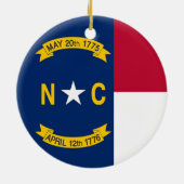 Ornament mit der Flagge von North Carolina (Hinten)