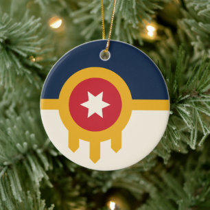 Ornament mit der Flagge von Tulsa, Oklahoma