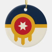 Ornament mit der Flagge von Tulsa, Oklahoma (Vorne)