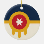 Ornament mit der Flagge von Tulsa, Oklahoma (Hinten)