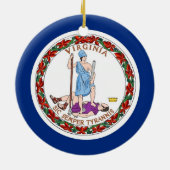 Ornament mit der Flagge von Virginia (Hinten)