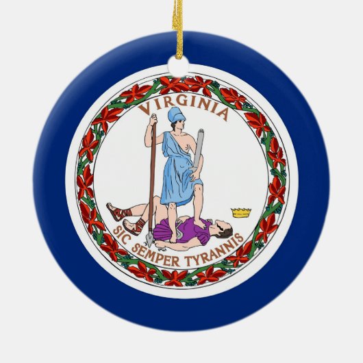 Ornament mit der Flagge von Virginia (Hinten)