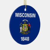 Ornament mit der Flagge von Wisconsin (Rechts)