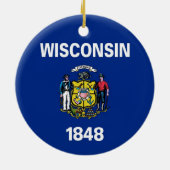 Ornament mit der Flagge von Wisconsin (Hinten)