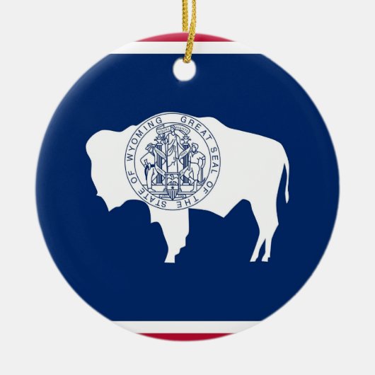 Ornament mit der Flagge von Wyoming (Vorne)