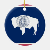 Ornament mit der Flagge von Wyoming (Hinten)
