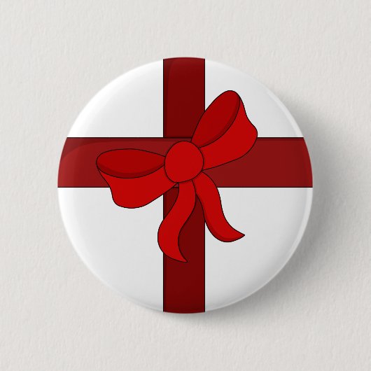 Ornament mit einem roten Bow Button (Vorderseite)