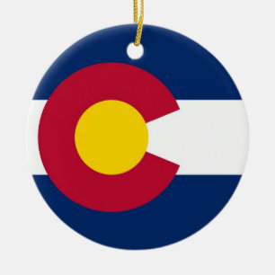 Ornament mit Fahne Colorado