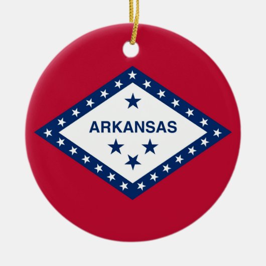 Ornament mit Fahne von Arkansas (Vorne)