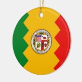 Ornament mit Fahne von Los Angeles, Kalifornien (Links)